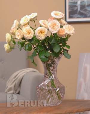 Ваза 22 см нежный розовый для цветов в интерьер