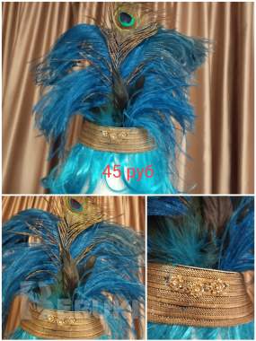 Аксессуары карнавальные: повязки, шляпы с нат. пером 4