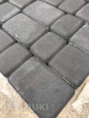 Тротуарная плитка старый город черная 4