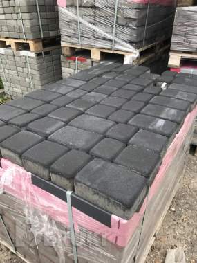Тротуарная плитка старый город черная 5