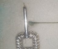 Серьга серебряная