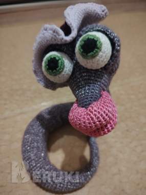 Игрушка змейка в шляпке 0