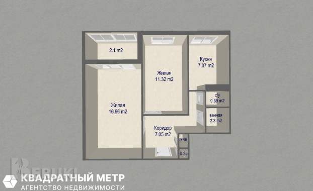 Продаётся двухкомнатная квартира, возле парка челюскинцев 18