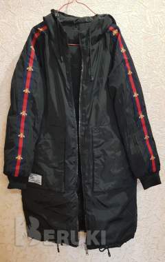 Зимняя двухсторонняя дизайнерская пальто-парка с капюшоном и застежкой-молнией 0