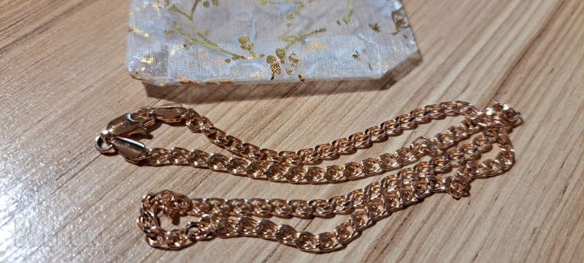 Цепочка-бижутерия, новая под золото, длина-40см 4
