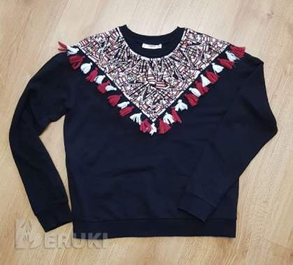 Свитшот / толстовка / джемпер mango с бахромой, размер s 0