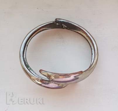 Винтажный браслет-клампер дельфины 2