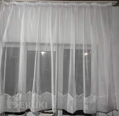 Тюль вуаль белая короткая 0