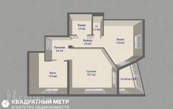 Продается светлая уютная 2-х комнатная квартира 24