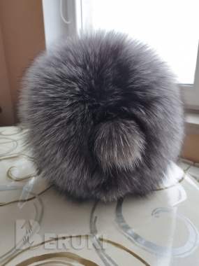 Шапка женская мех чернобурки, р-р 56-58, состояние новой 1
