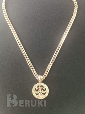 Бижутерия под золото: цепь 60 см с подвеской весы