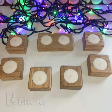 Подсвечники из дуба 0