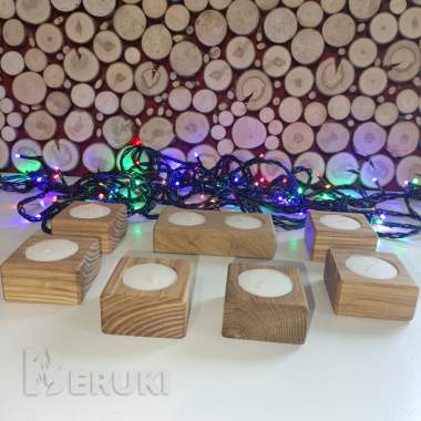 Подсвечники из дуба 1