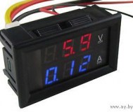Вольтамперметр , 10а/ 100v, питание 3. 5-30v, размер 48x29x22мм.