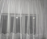 Тюль вуаль белая короткая