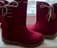 Валенки бордовые, как новые, р. 29, б. У
