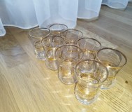 Красивые стопочки ссср из тончайшего стекла, 8 шт.