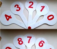 Веер цифр от 1-10, пластиковый, б. У