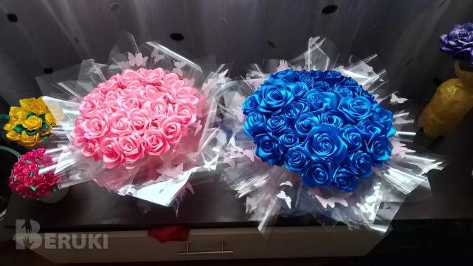 Букеты из ленты 0