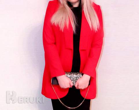 Шикарный пиджак красного, алого цвета. 52 размер. 0