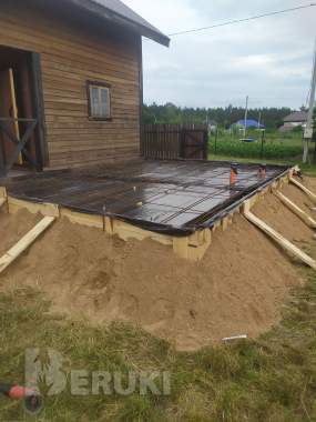 Фундамент армопояс отмостка 5