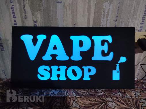 Вэйп шоп светодиодная рекламная вывеска 0