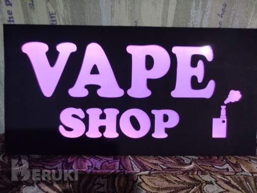 Вэйп шоп светодиодная рекламная вывеска 1