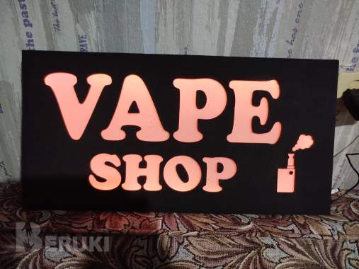 Вэйп шоп светодиодная рекламная вывеска 3