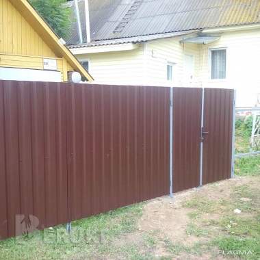 Заборы из металлопрофиля под ключ