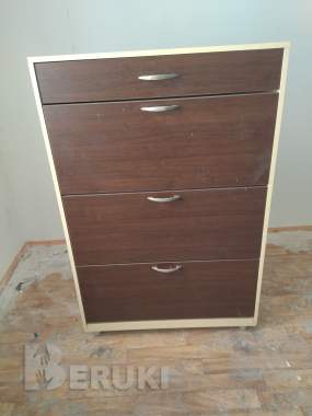 Компактная и высокая обувница с выдвижным ящиком 0