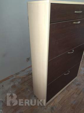 Компактная и высокая обувница с выдвижным ящиком 2