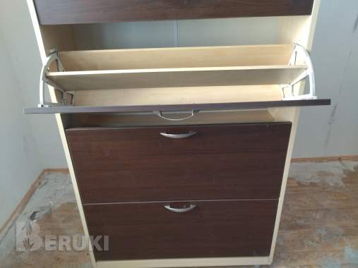 Компактная и высокая обувница с выдвижным ящиком 7