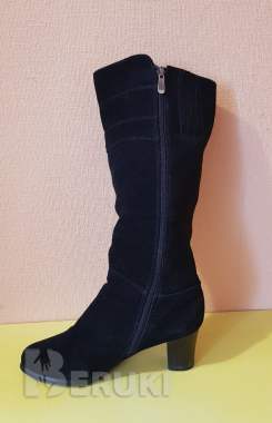 Сапоги зимние женские на каблуке, натуральная кожа, шерстяной мех, размер 38 3