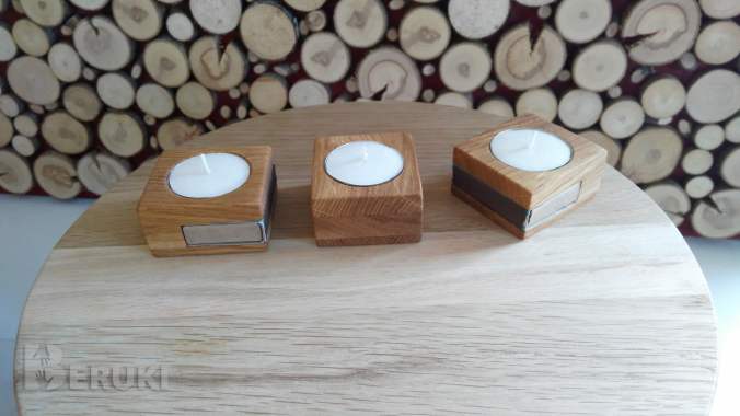 Подсвечники деревянные дуб 1