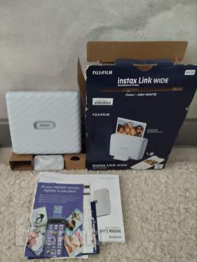 Фотопринтер instax link wide ash white 1