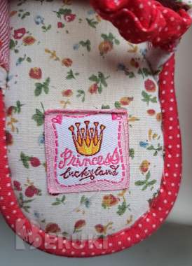 Тапки красные с розами принцесса, бу, р. 30 ( 19см) 1