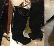 ⚛️ сапоги/ботфорты medea женские обувъ чёрные крутые 39 размер