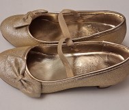 Туфли на выпускной золотые в блестках ангел, на р. 29,5-30 (стелька 20см), б. У