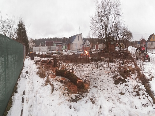 Расчистка участка вырубка деревьев 1