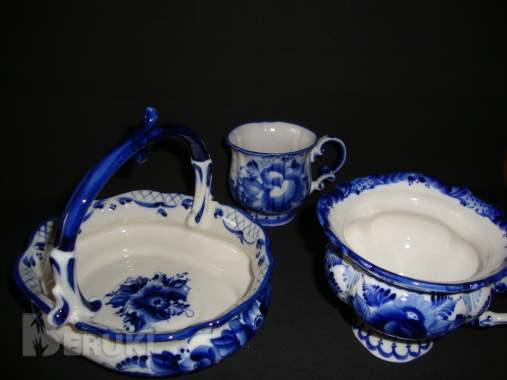 Чайно-кофейный набор гжель 3