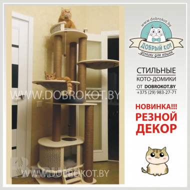 Игровые комплексы для кошек, домики, когтеточки. 15