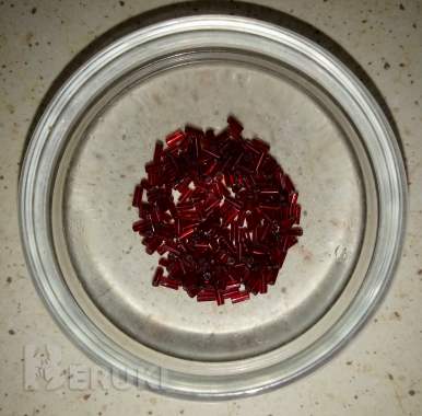 Бисер 25 гр гранат чехия