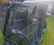 Тент москитная сетка накидка большая на качели садовые 125x155x205 см