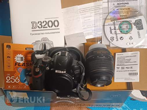 Зеркалка nikon d3200 объектив nikkor 18-55mm vr 0