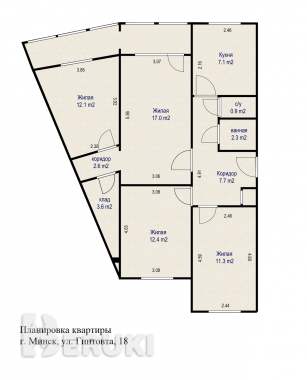 Отличная 4х комнатная квартира по ул. Гинтовта 5