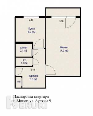1-комнатная квартира, ул. Ауэзова 0