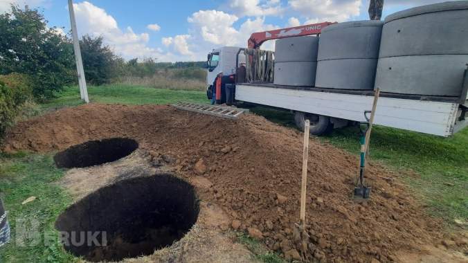 Копка колодцев, колодец, чистка колодца. Канализация 6