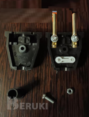 Вилка электрическая прямая 6а 220v разборная 1 шт 0