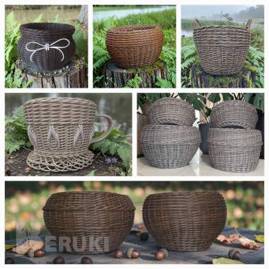 Кашпо для цветов из полиротанга. 3