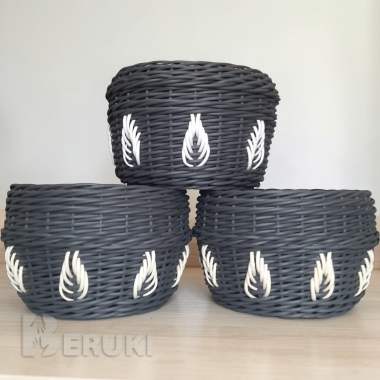 Кашпо для цветов из полиротанга. 7